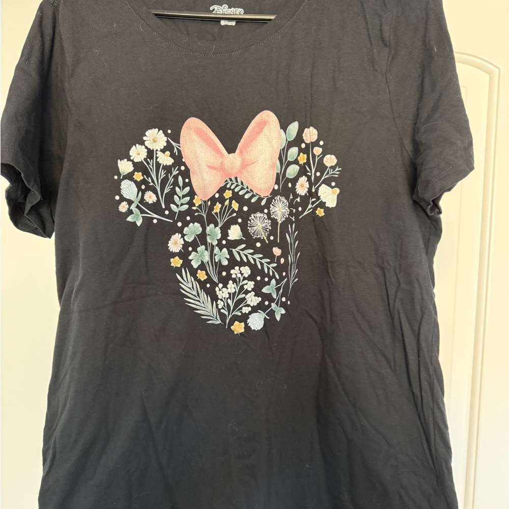 Disney Black Cotton T-Shirt